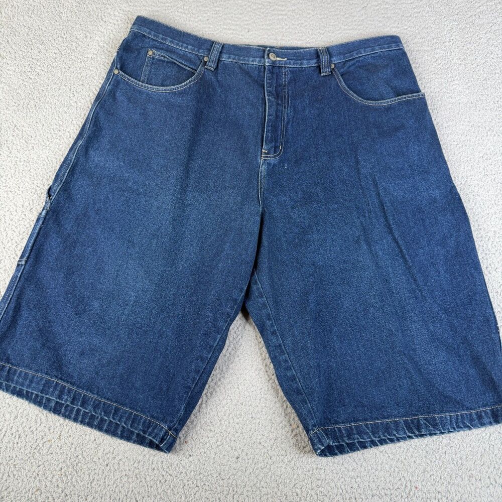 ROCAWEAR Carpenter Shorts Men 42 Blue Baggy 14" Inseam Y2K Streetwear Big & Tall